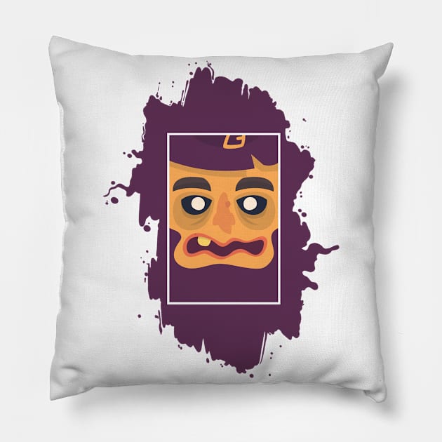 Scary halloween Monster Pillow by Frispa