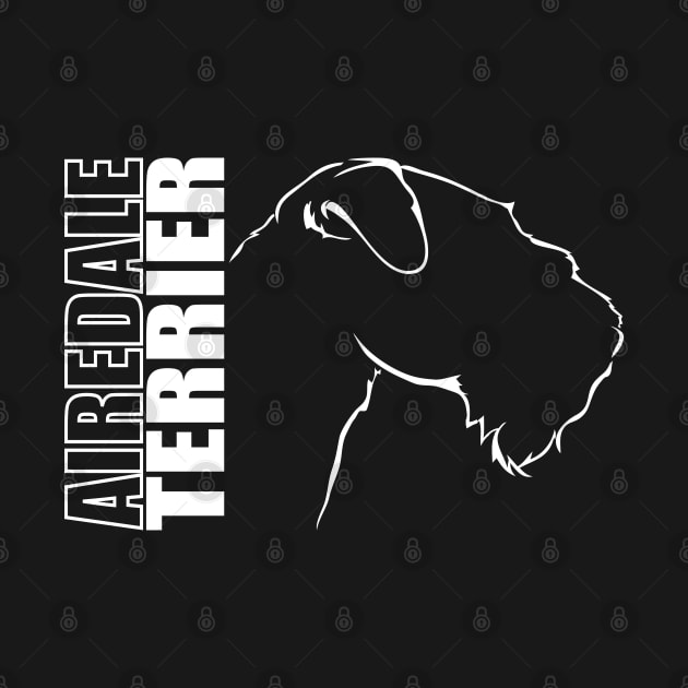 Airedale Terrier profile dog lover gift by wilsigns