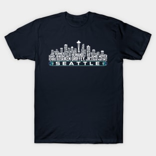 Seatle Mariners Griffey And Seahawks Largent City Champion T Shirt