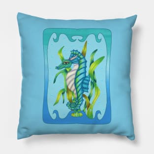 Fantasy Sea Dragon Seaweed Water Frame Pillow