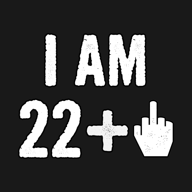 Funny Birthday Gift For 23 Year Old - I Am 23 Middle Finger Age Tshirt by divawaddle