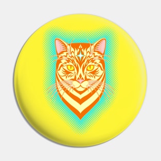 Abstract cat head. Pin