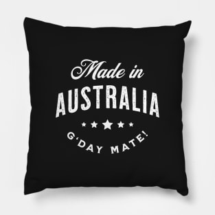 Made In Australia - Vintage Logo Text Design Pillow