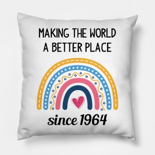 Making The World Better Since 1964 59th Birthday 59 Years Old Pillow