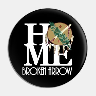 HOME Broken Arrow (white text) Pin