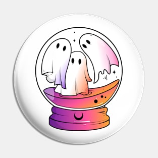 Magic Ghosts Glass Ball Classic Pin