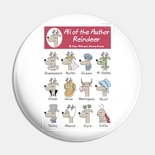 All of the Author Reindeer Pin