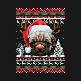 Pug Dog Ugly Christmas Sweater T-Shirt