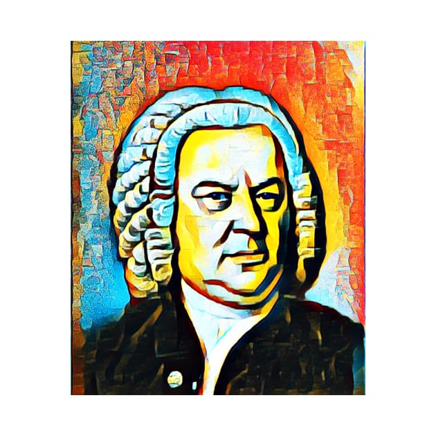 Johann Sebastian Bach Abstract Portrait | Johann Sebastian Bach Artwork 2 by JustLit