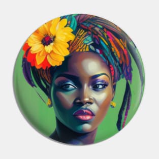 Black beautiful woman portrait 6 Pin