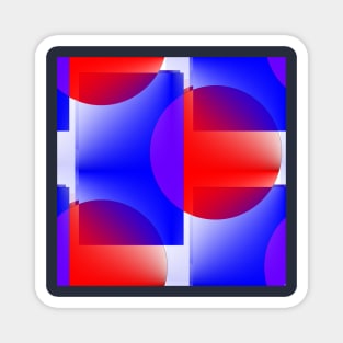 Red, blue and purple Magnet