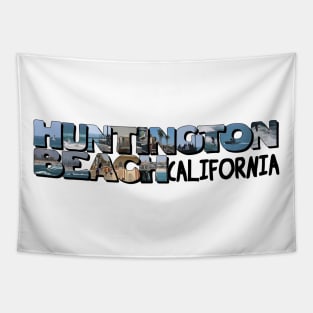 Huntington Beach California Big Letter Tapestry