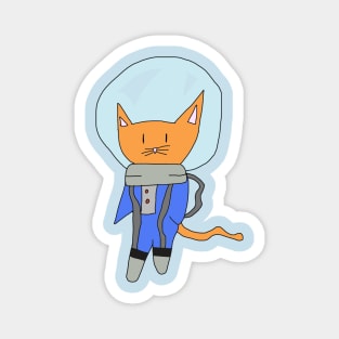 Space Cat -(Orange) Magnet