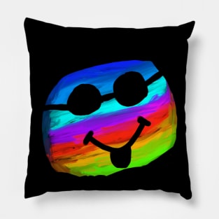 Abstract inverted happy colourful face Pillow