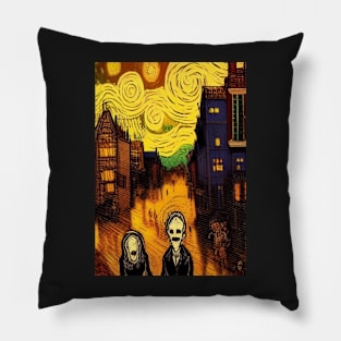 HAPPY FRENCH GHOSTS RETURN HOME ON HALLOWEEN Pillow