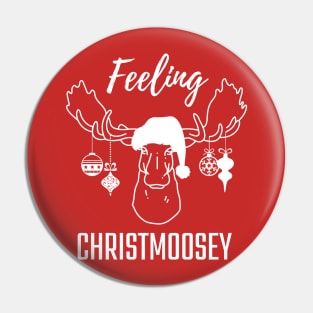 Feeling Christmoosey, Funny Christmas Moose Pun, Christmas Pyjama Design Pin