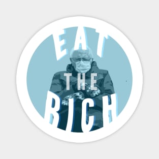 bernie mittens but make it eat the rich Magnet