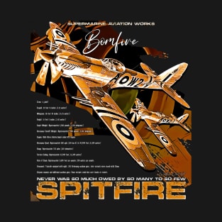 Spitfire Vintage English WW2 Fighter Aircraft T-Shirt