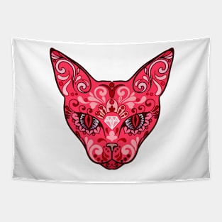 Ruby Red Cat Tapestry