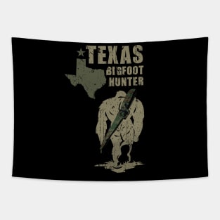 Texas Bigfoot Hunter - Retro Bigfoot Vintage Tapestry