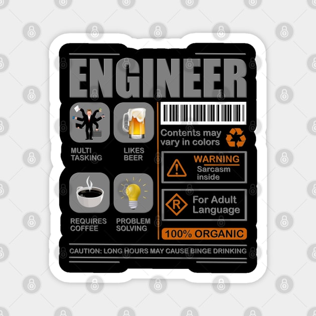 Engineer, Engineering, Engineering Gifts, Architect, Engineering Student, Civil Engineer, Mechanical Engineering, Funny Engineer, Gift For Engineer Magnet by DESIGN SPOTLIGHT