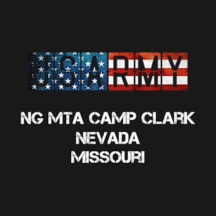 NG MTA Camp Clark Nevada Missouri US Flag Army T-Shirt