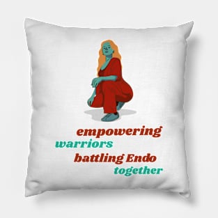 empowering warriors: battling Endo together Pillow