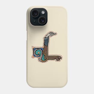 Letter L Manicule W 14C Maastricht Psalter parody Phone Case