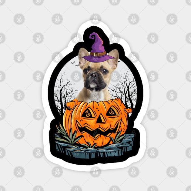 Funny French Bulldog Dog Halloween Costume for Dog Lover Gifts Magnet by CoolTees