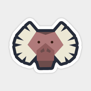 Geometric monkey head design Magnet