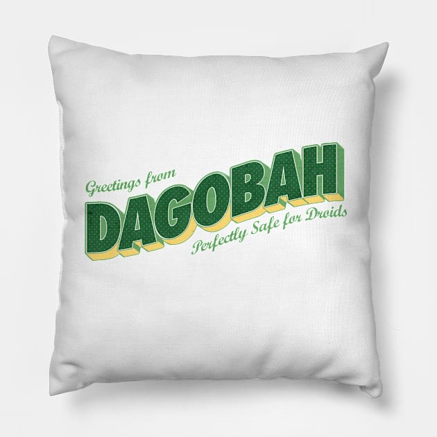 Greetings from Dagobah Tee Pillow by CubeRider