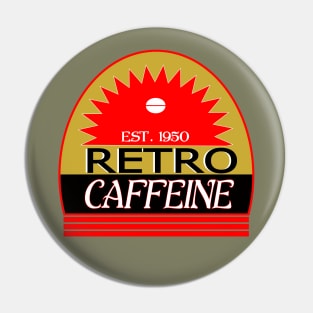 Retro Caffeine Logo Pin