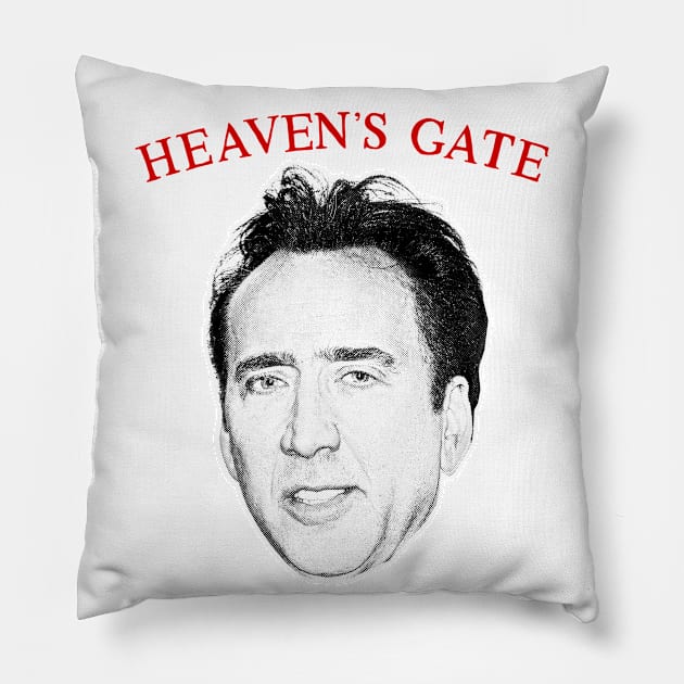 Nic Cage / Heaven's Gate Meme Parody Design Pillow by DankFutura