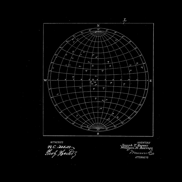 Star Finder Vintage Patent Drawing by TheYoungDesigns