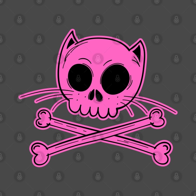 Pirate Cat Pink by Spatski