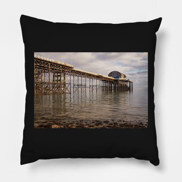 Mumbles Lifeboat Station, Mumbles Pier, Swansea Pillow by dasantillo