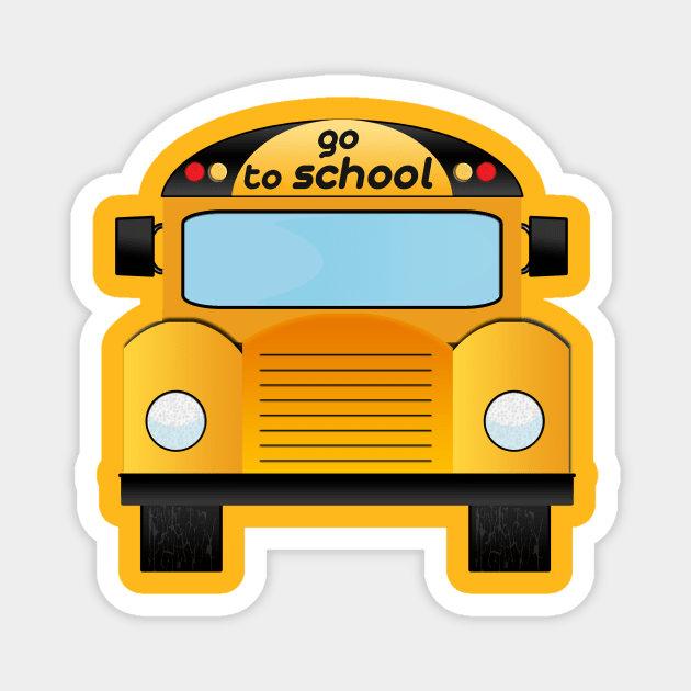 school bus Magnet by Ahmed ALaa