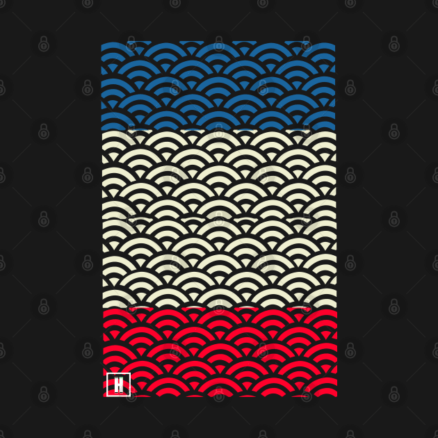 Retro Japanese Clouds Pattern RE:COLOR 25 by HCreatives
