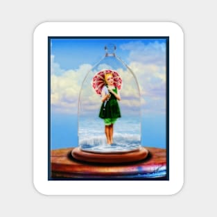 The Bathing Beauty Under Glass Magnet