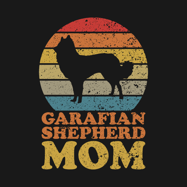 Retro Sunset Garafian Shepherd Dog Mom by AmazingDesigns