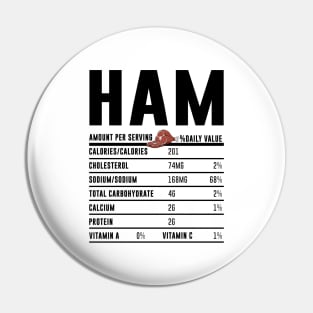 Ham Nutrition Facts Thanksgiving Christmas Food Pin