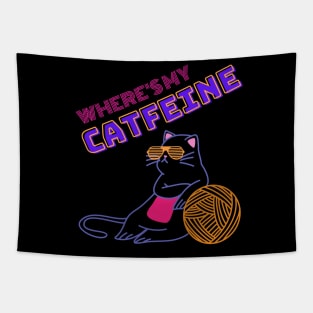 Coffee & Cats - Where's My Catfeine Tapestry