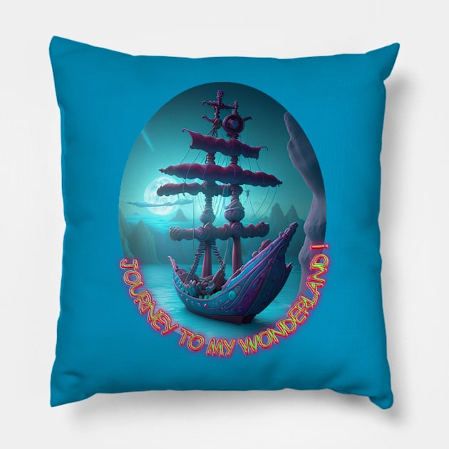 JOURNEY TO MY WONDERLAND Pillow by HTA DESIGNS