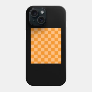 Orange yellow check pattern chessboard design Phone Case