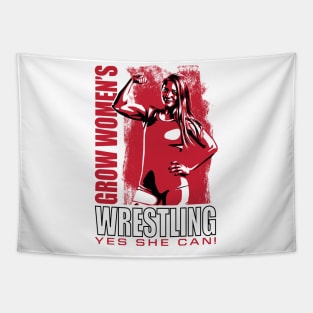 Grow women's wrestling Tapestry