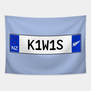 New Zealand kiwis car license plate Tapestry