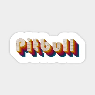 retro vintage Pitbull Magnet