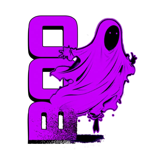 Ghost Of Disapproval - Purple Halftone by SimonSay