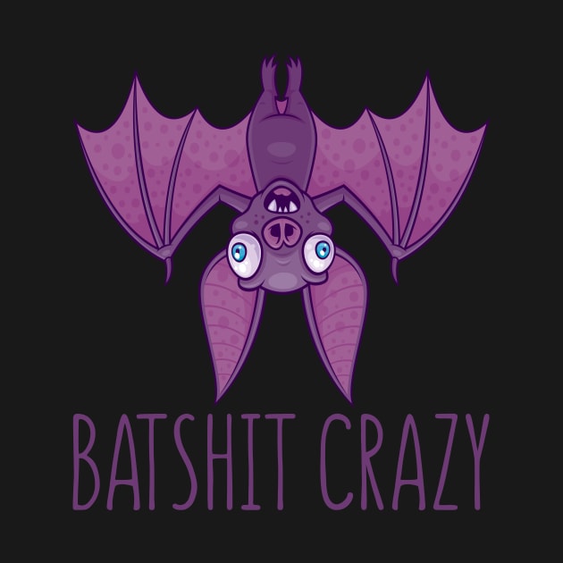 Batshit Crazy Wacky Cartoon Bat by fizzgig