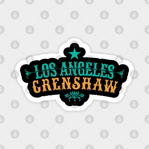 Los Angeles Crenshaw - Crenshaw LA - L.A. Crenshaw Logo Magnet by Boogosh
